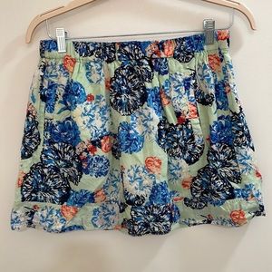 Floral J Crew mini skirt
